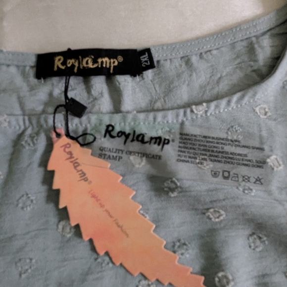 Roylamp Light Blue Textured Top. 2XL. NWT - Picture 3 of 7